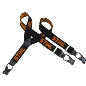 Bretellen, 110 cm, zwart/oranje, om te knopen